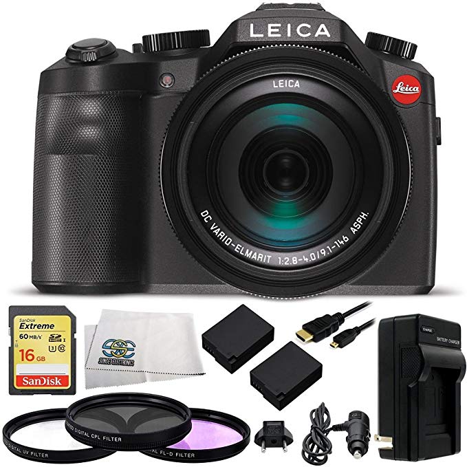 Leica V-LUX (Typ 114) Digital Camera with 16GB Extreme UHS-I U3 SDHC Memory Card (Class 10) + 10 Piece Essentials Accessory Kit