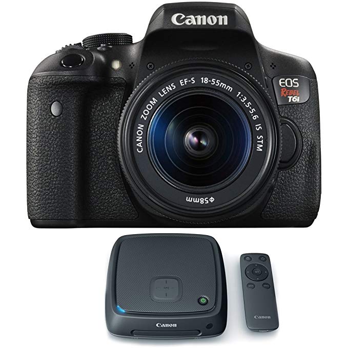 Canon EOS Rebel T6i Digital SLR Camera w/ EF-S 18-55mm Lens + CS100 1TB Connect Station Storage Hub Bundle