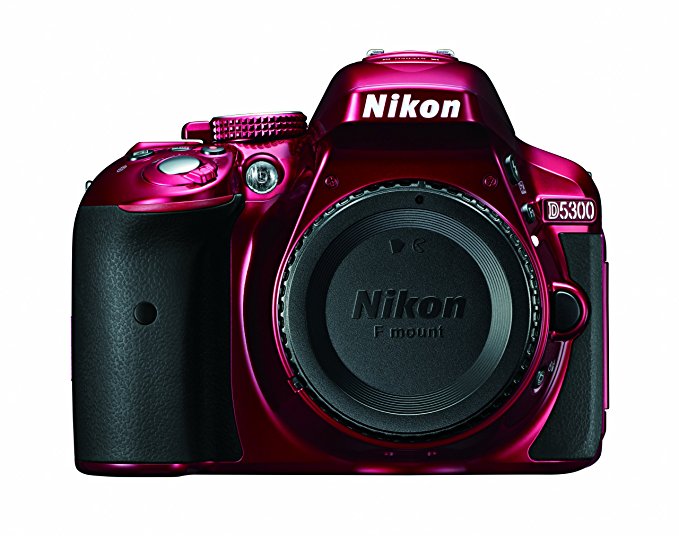 Nikon D5300 24.2 MP CMOS Digital SLR Camera with Built-in Wi-Fi and GPS Body Only (Red)