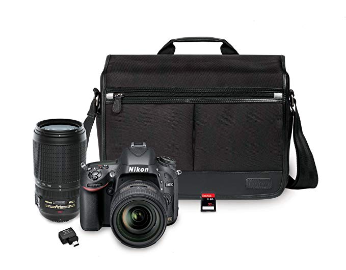 Nikon D610 24.3 MP CMOS FX-Format Digital SLR Camera Bundle with 24-85mm and 70-300mm Nikkor VR AF-S Lenses