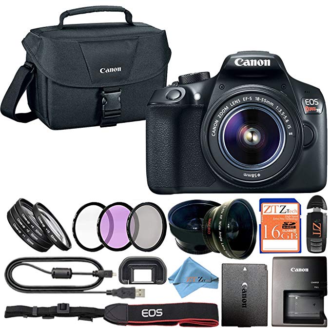 Canon EOS Rebel T6 18MP Digital SLR Camera Retail Packaging Bundle (18-55mm IS II)