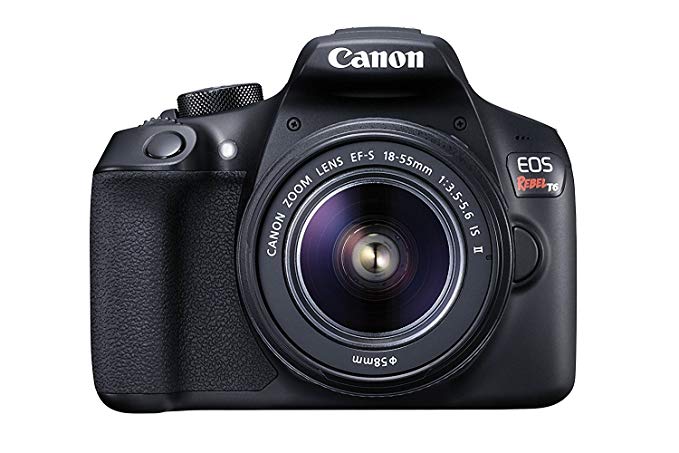 Canon EOS Rebel T6 Digital SLR Camera Kit with EF-S 18-55mm f/3.5-5.6 IS II Lens, Built-in WiFi and NFC - Black (US Model)