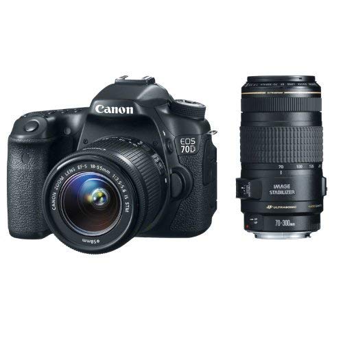 Canon EOS 70D 20.2 MP DSLR with EF-S 18-55mm IS STM and Dual Pixel CMOS AF + Canon 70-300mm f/4.0-5.6 EF IS AF Zoom Lens