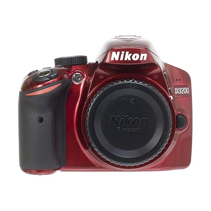 Nikon D3200 24.2 MP CMOS Digital SLR Camera Body Only - Red (Certified Refurbished)