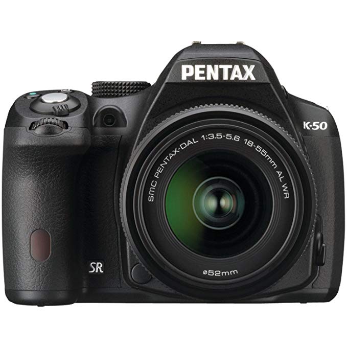 Pentax K-50 16MP Digital SLR Camera Kit with DA L 18-55mm WR f3.5-5.6 and 50-200mm WR Lenses (Black)