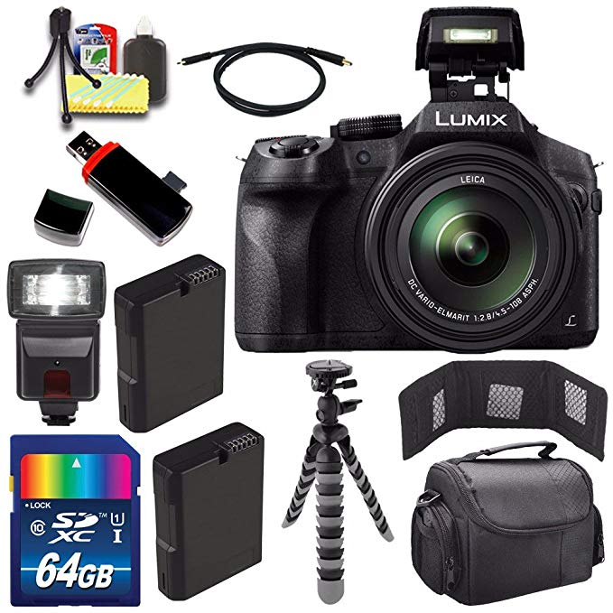 Panasonic Lumix DMC-FZ300 Digital Camera + Extra Battery + 64GB
