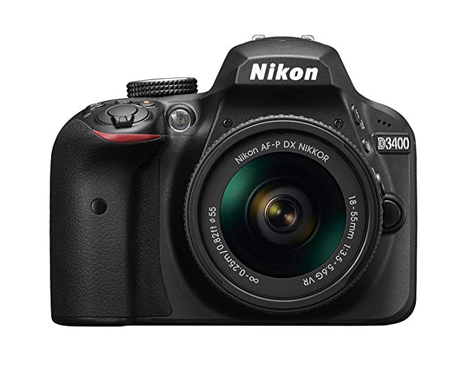 Nikon D3400 DSLR Camera w/AF-P DX NIKKOR 18-55mm f/3.5-5.6G VR Lens - Black (Certified Refurbished)