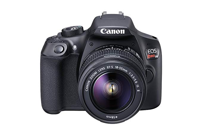 Canon EOS Rebel T6 Digital SLR Camera Kit with EF-S 18-55mm f/3.5-5.6 IS II Lens, Built-in WiFi and NFC - Black (Certified Refurbished)