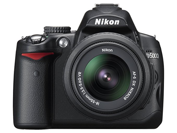 Nikon D5000 DSLR Camera with 18-55mm f/3.5-5.6G VR and 55-200mm f/4-5.6G VR Lenses (OLD MODEL)