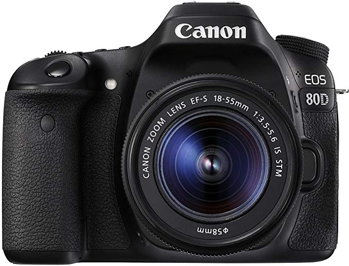 Canon Digital SLR Camera Body [EOS 80D] with EF-S 18-55mm f/3.5-5.6 Image Stabilization STM Lens with 24.2 Megapixel (APS-C) CMOS Sensor and Dual Pixel CMOS AF (Black)