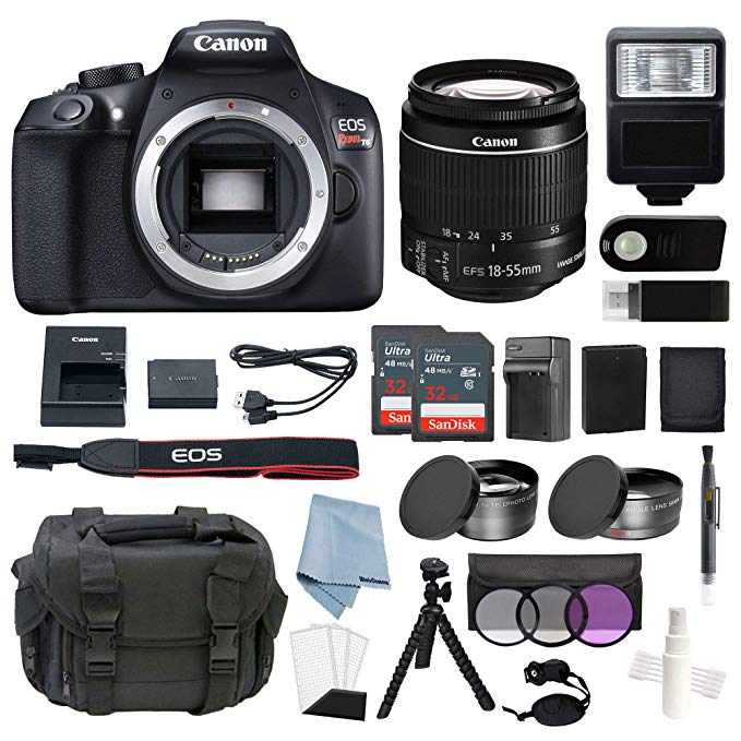 Canon EOS Rebel T6 Bundle With EF-S 18-55mm f/3.5-5.6 IS II Lens + Deluxe Accessory Kit - Including EVERYTHING You Need To Get Started