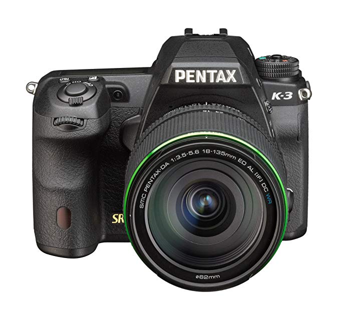 Pentax K-3 lens kit w/18-135mm WR 24MP SLR Camera with 3.2-Inch TFT LCD and 18-135mm WR f 3.5-5.6 (Black)