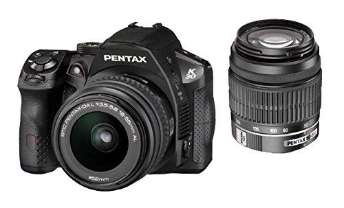 Pentax K-30 DSLR Camera with 18-55mm AL and 50-200mm AL Lens Kit - Black