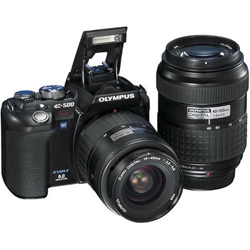 Olympus Evolt E500 8MP Digital SLR with 14-45mm f/3.5-5.6 & 40-150mm f/3.5-4.5 Zuiko Lenses