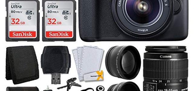 Canon EOS Rebel T6 Digital SLR Camera + Canon EF-S 18-55mm f/3.5-5.6 IS II Lens + SanDisk 64GB Card + 2x Lens 58mm & Wide Angle Lens + Extra Battery + 3 Piece UV Filters + Gadget Bag + Deluxe Bundle Review
