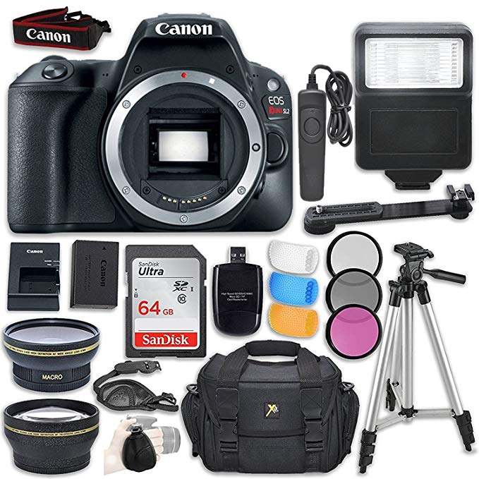 Canon EOS Rebel SL2 DSLR Camera (Body Only) + Accessory Bundle