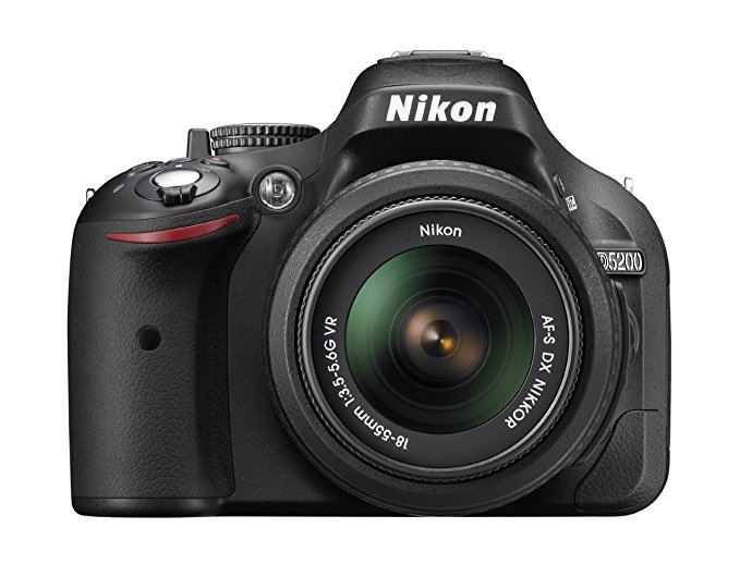 Nikon D5200 24.1 MP CMOS Digital SLR with 18-55mm f/3.5-5.6 AF-S DX VR NIKKOR Zoom Lens (Black) (Discontinued by Manufacturer)